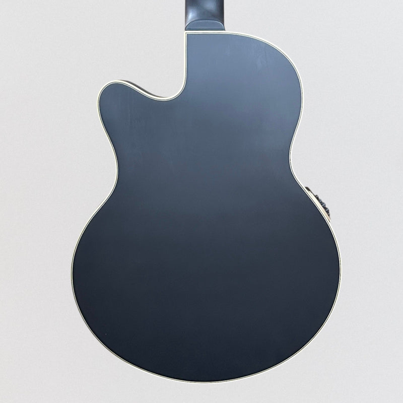 Warwick RockBass Alien Deluxe Thinline Hybrid 5 String Acoustic Electric Bass Guitar - Black Satin