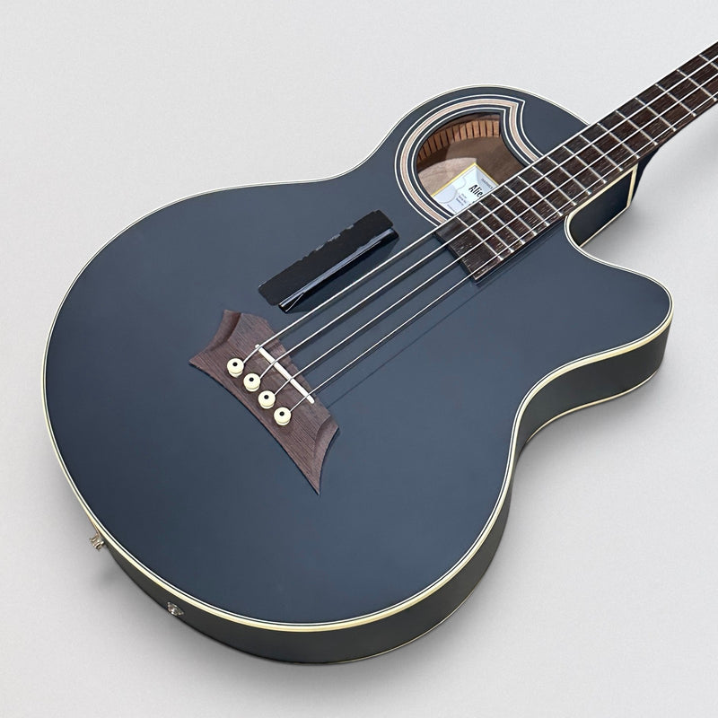 Warwick RockBass Alien Deluxe Thinline Hybrid 4 String Acoustic Electric Bass Guitar -Black
