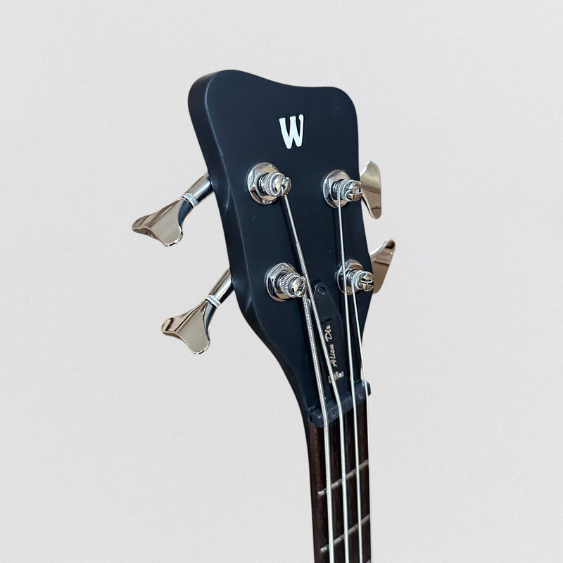 Warwick RockBass Alien Deluxe Thinline Hybrid 4 String Acoustic Electric Bass Guitar -Black