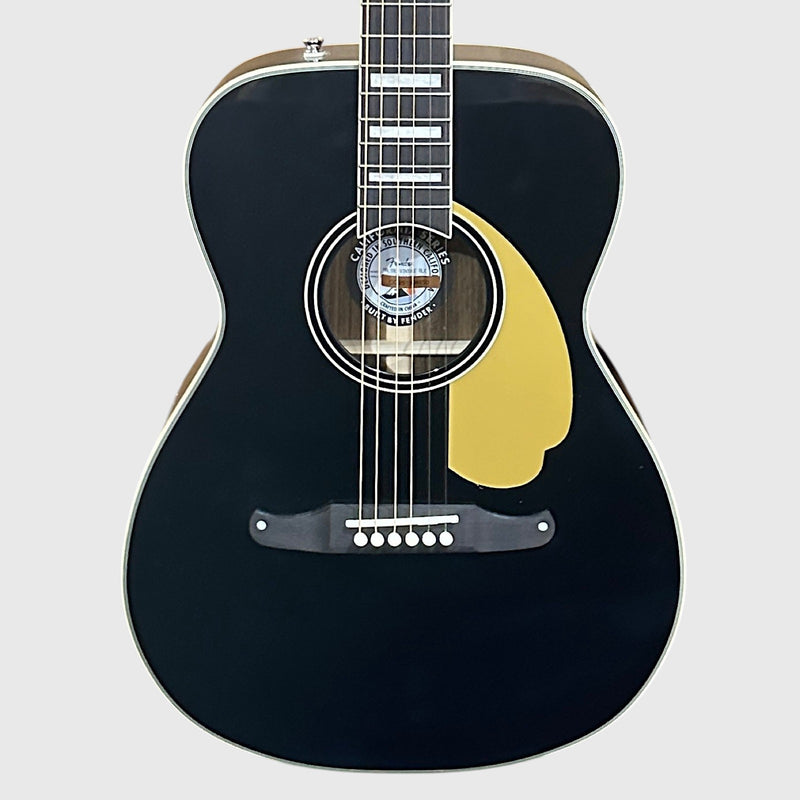 Fender California Vintage Malibu Concert Acoustic Electric Guitar w/ Case - Black