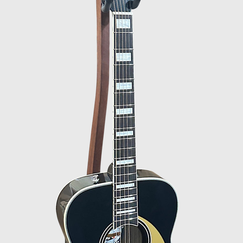 Fender California Vintage Malibu Concert Acoustic Electric Guitar w/ Case - Black