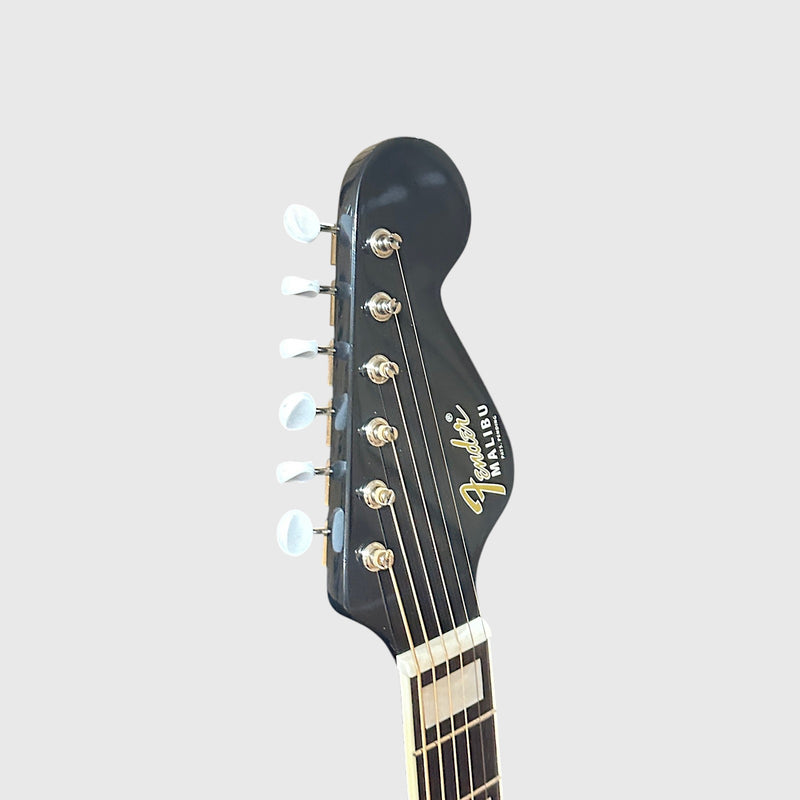 Fender California Vintage Malibu Concert Acoustic Electric Guitar w/ Case - Black