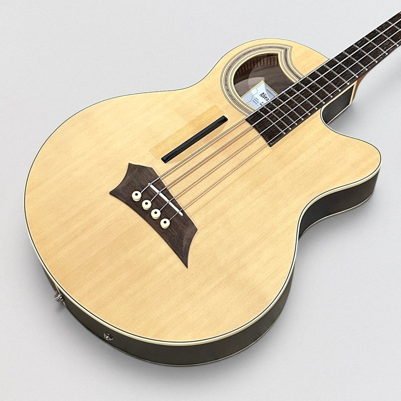 Warwick RockBass Alien Deluxe Hybrid Thinline 4 String Acoustic Electric Bass Guitar - Natural
