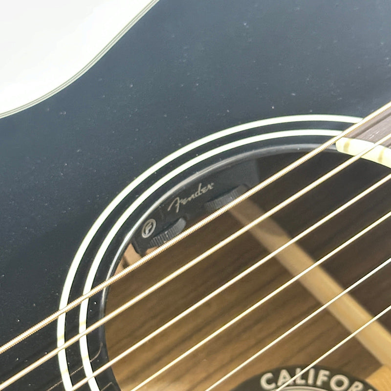 Fender California Vintage Malibu Concert Acoustic Electric Guitar w/ Case - Black