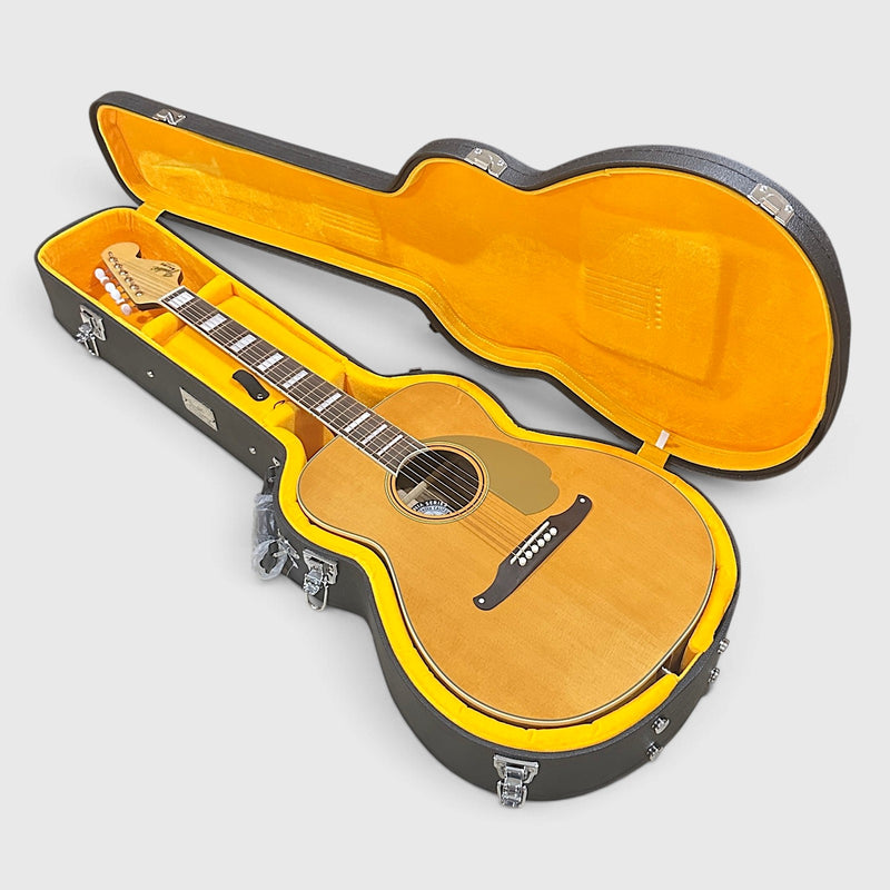 Fender California Vintage Malibu Concert Acoustic Electric Guitar w/ Case - Aged Natural