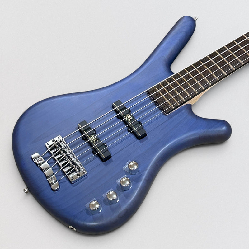Warwick RockBass Corvette Basic 5 String Electric Bass Guitar - Ocean Blue Trans Satin