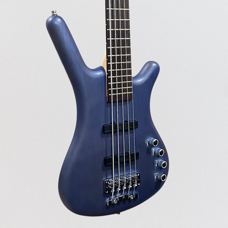 Warwick RockBass Corvette Basic 5 String Electric Bass Guitar - Ocean Blue Trans Satin