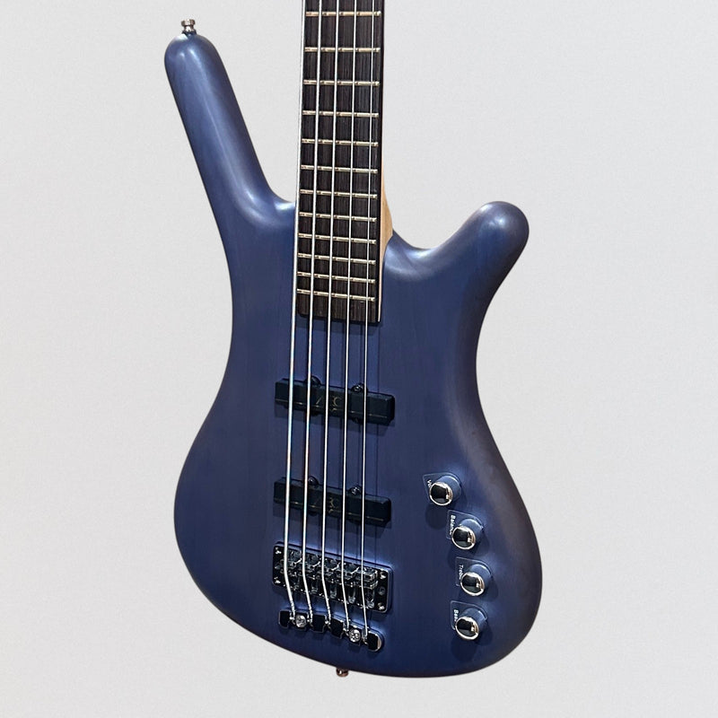 Warwick RockBass Corvette Basic 5 String Electric Bass Guitar - Ocean Blue Trans Satin