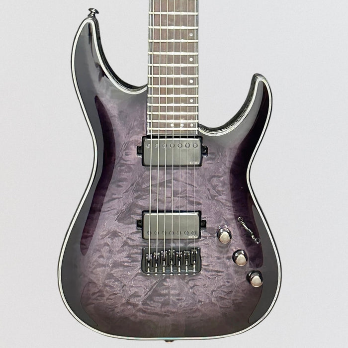 Schecter Hellraiser Hybrid C-7 7-String Electric Guitar - Transparent Black Burst