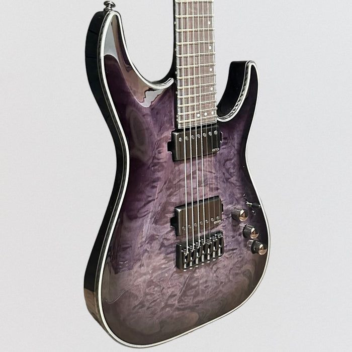 Schecter Hellraiser Hybrid C-7 7-String Electric Guitar - Transparent Black Burst