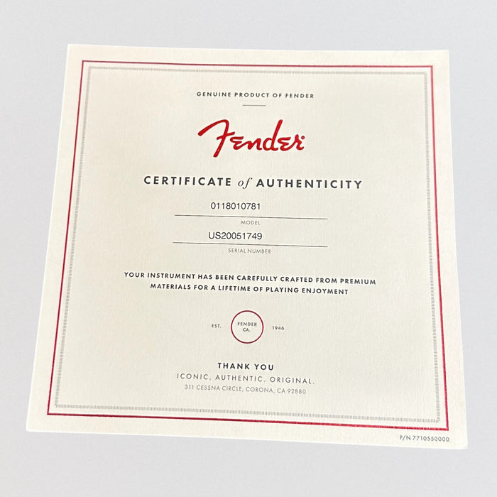 Fender American Ultra Stratocaster USA Electric Guitar 2020 - Arctic Pearl