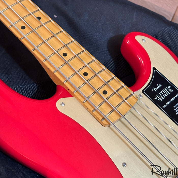 Fender Vintera '50s Precision P Bass MIM 4 String Electric Bass Guitar Dakota Red