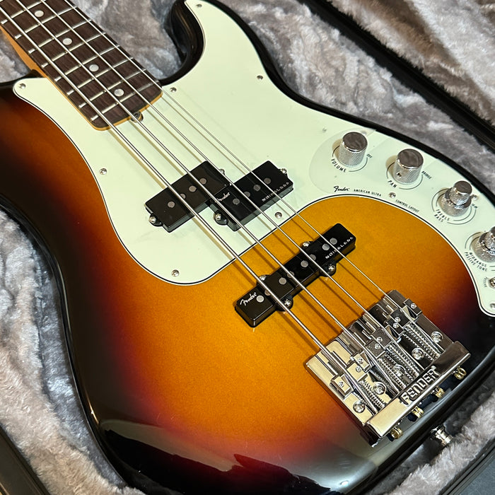 Fender American Ultra Precision P Bass 4 String USA Electric Bass Guitar - Sunburst