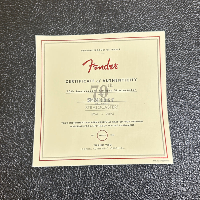 Fender 70th Anniversary Vintera II Antigua Stratocaster Electric Guitar 2024 - Antigua