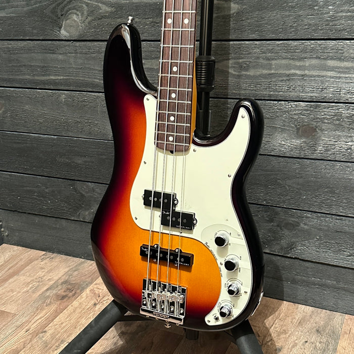 Fender American Ultra Precision P Bass 4 String USA Electric Bass Guitar - Sunburst