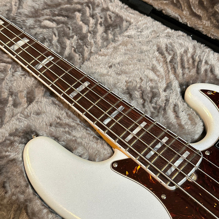 Fender American Ultra Jazz Bass 4-String USA Electric Bass Guitar - Arctic Pearl