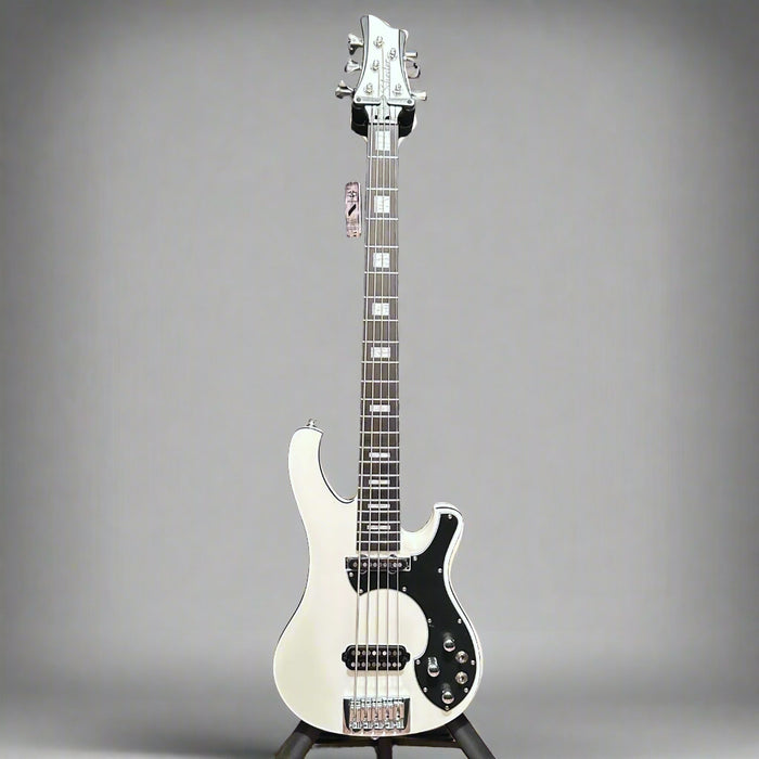 Schecter Stargazer 5 String Electric Bass Guitar - Gloss White