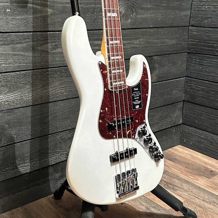 Fender American Ultra Jazz Bass 4-String USA Electric Bass Guitar - Arctic Pearl