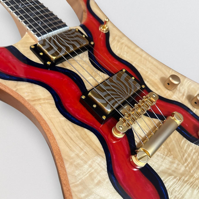 Wylde Audio Goreghen Special Edition Electric Guitar - Blood River Burl