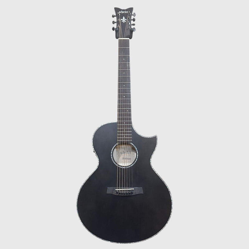 Schecter Orleans Stage 7 String Acoustic Electric Guitar - Black