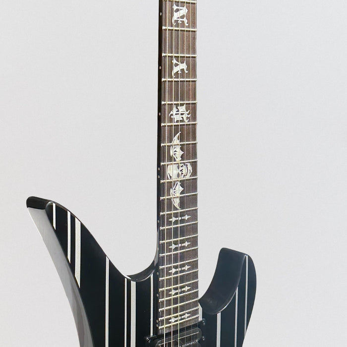 Schecter Synyster Gates Custom-S Electric Guitar - Gloss Black with Silver Pinstripes