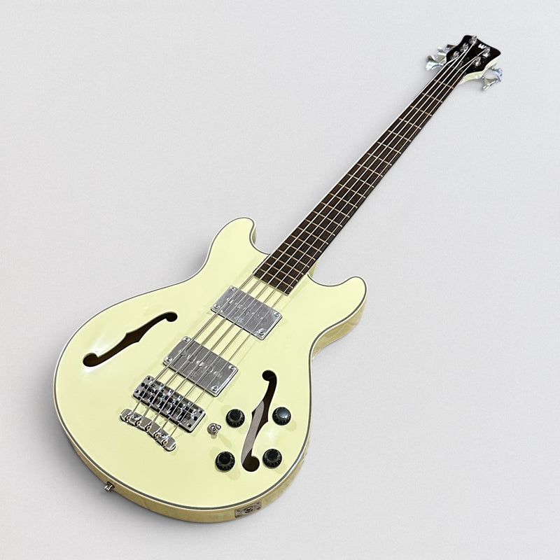 Warwick RockBass Star Bass 5-string Hollowbody Electric Bass - Solid Crème White