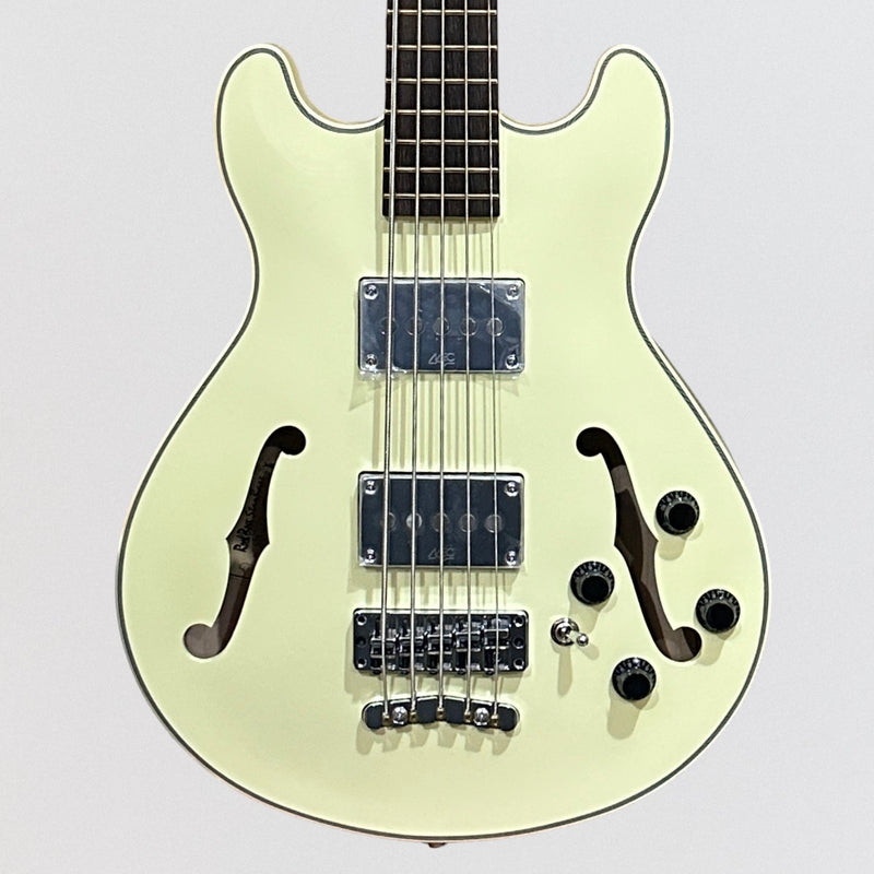 Warwick RockBass Star Bass 5-string Hollowbody Electric Bass - Solid Crème White