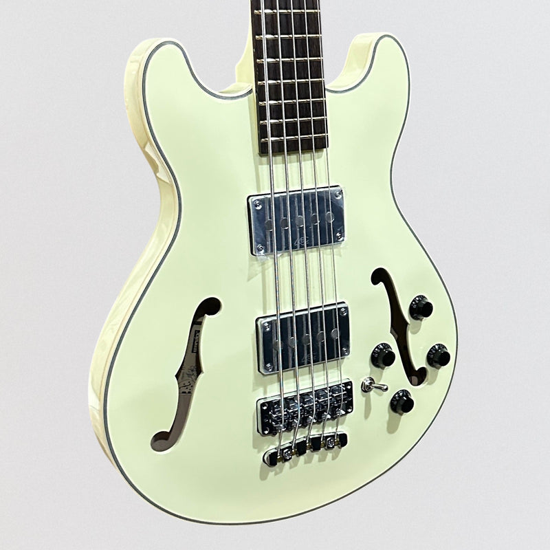 Warwick RockBass Star Bass 5-string Hollowbody Electric Bass - Solid Crème White