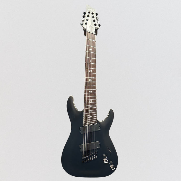 Schecter C-8 MS SLS Elite Evil Twin 8-String Multiscale Electric Guitar - Satin Black