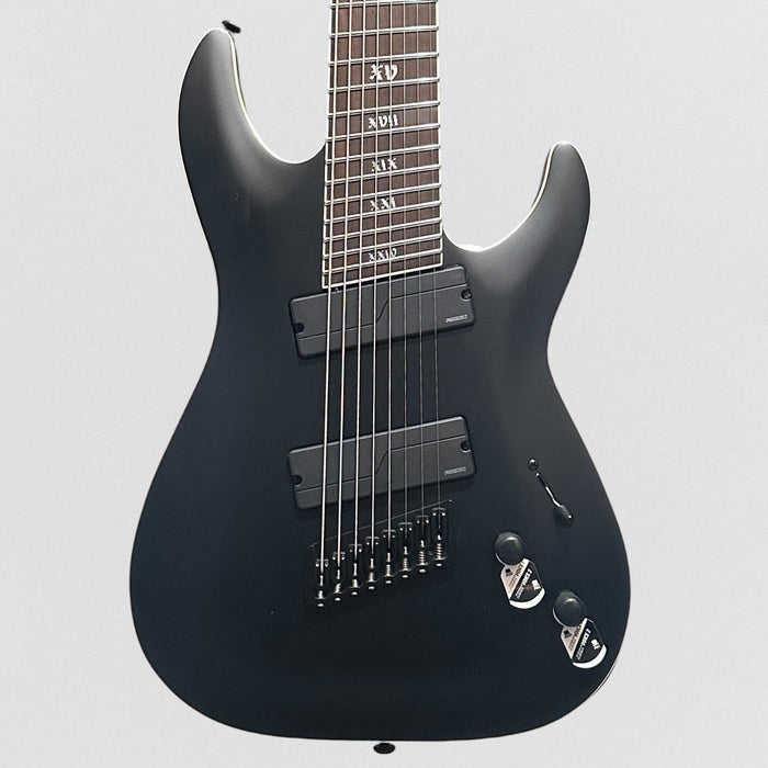 Schecter C-8 MS SLS Elite Evil Twin 8-String Multiscale Electric Guitar - Satin Black