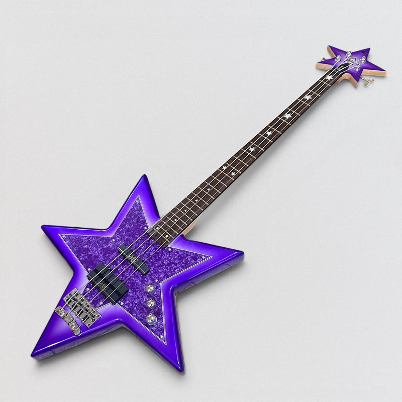 Warwick Rockbass Artist Line Bootsy Collins Space Bass 4 String Electric Bass Guitar - Bootsy Purple