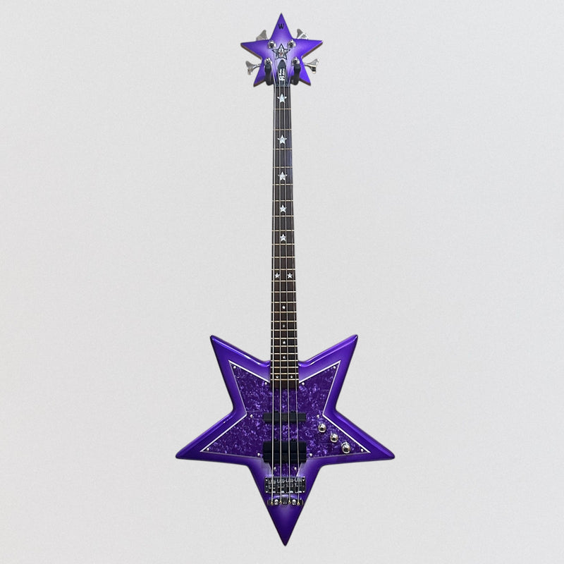 Warwick Rockbass Artist Line Bootsy Collins Space Bass 4 String Electric Bass Guitar - Bootsy Purple