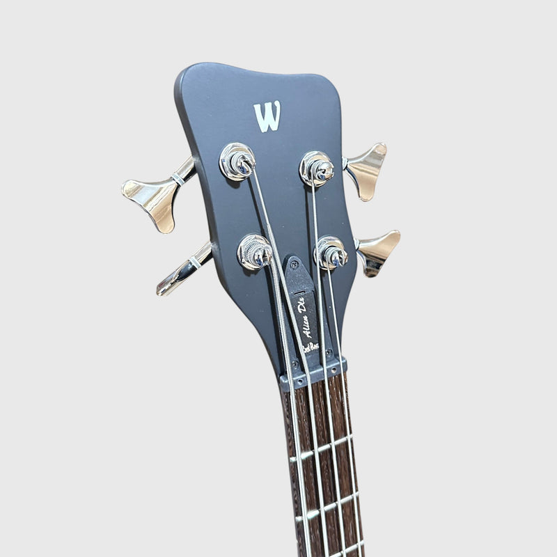 Warwick RockBass Alien Deluxe Thinline Hybrid 4 String Acoustic Electric Bass Guitar - Black