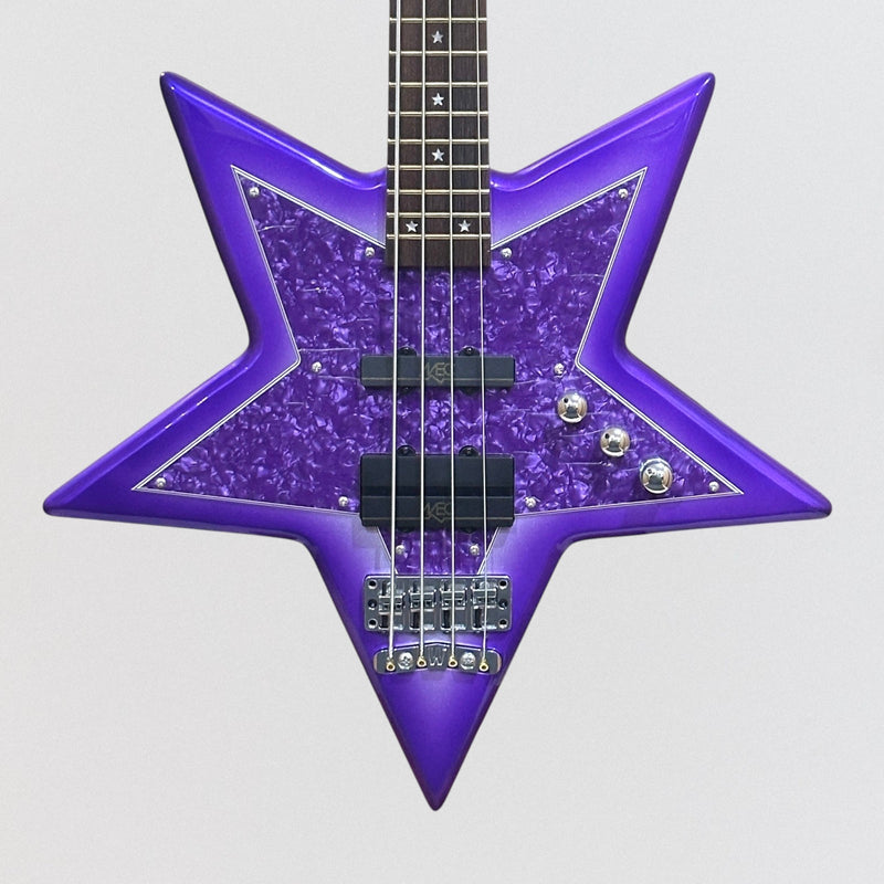 Warwick Rockbass Artist Line Bootsy Collins Space Bass 4 String Electric Bass Guitar - Bootsy Purple