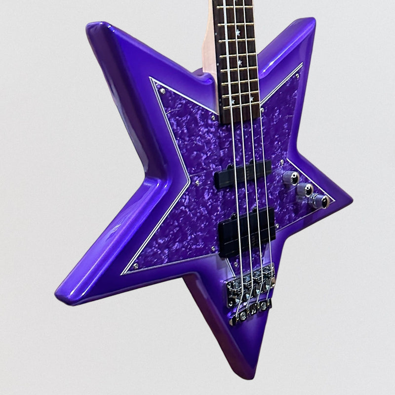 Warwick Rockbass Artist Line Bootsy Collins Space Bass 4 String Electric Bass Guitar - Bootsy Purple