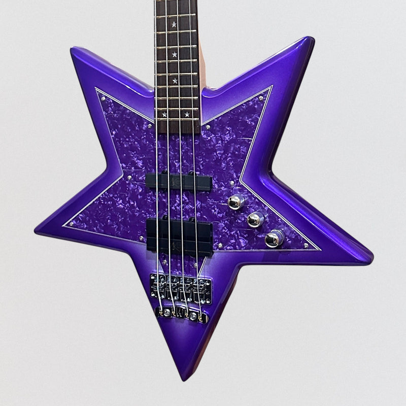 Warwick Rockbass Artist Line Bootsy Collins Space Bass 4 String Electric Bass Guitar - Bootsy Purple