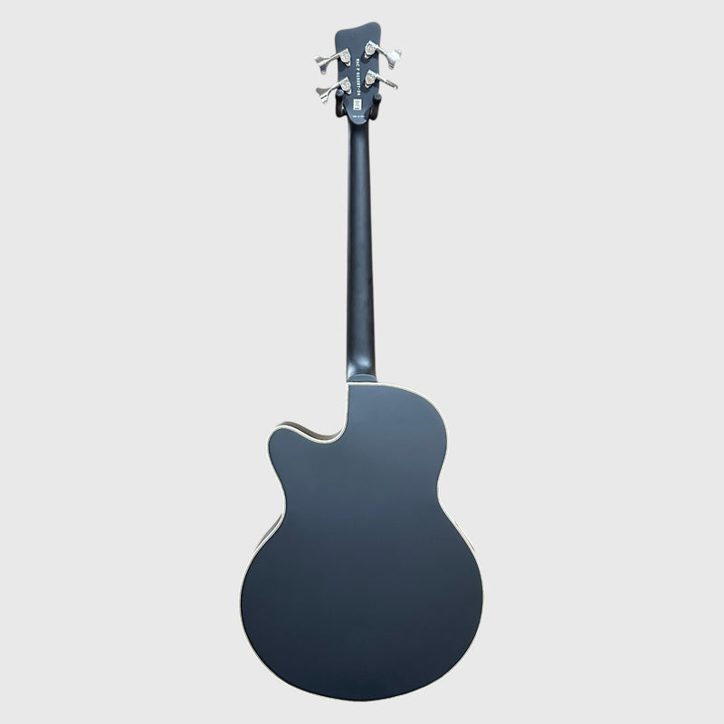 Warwick RockBass Alien Deluxe Thinline Hybrid 4 String Acoustic Electric Bass Guitar - Black