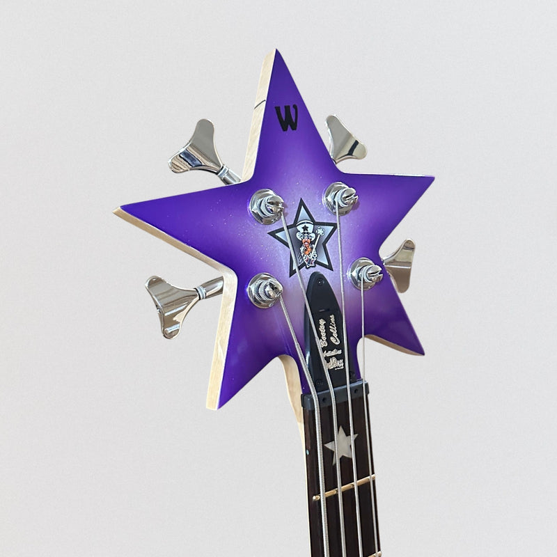 Warwick Rockbass Artist Line Bootsy Collins Space Bass 4 String Electric Bass Guitar - Bootsy Purple