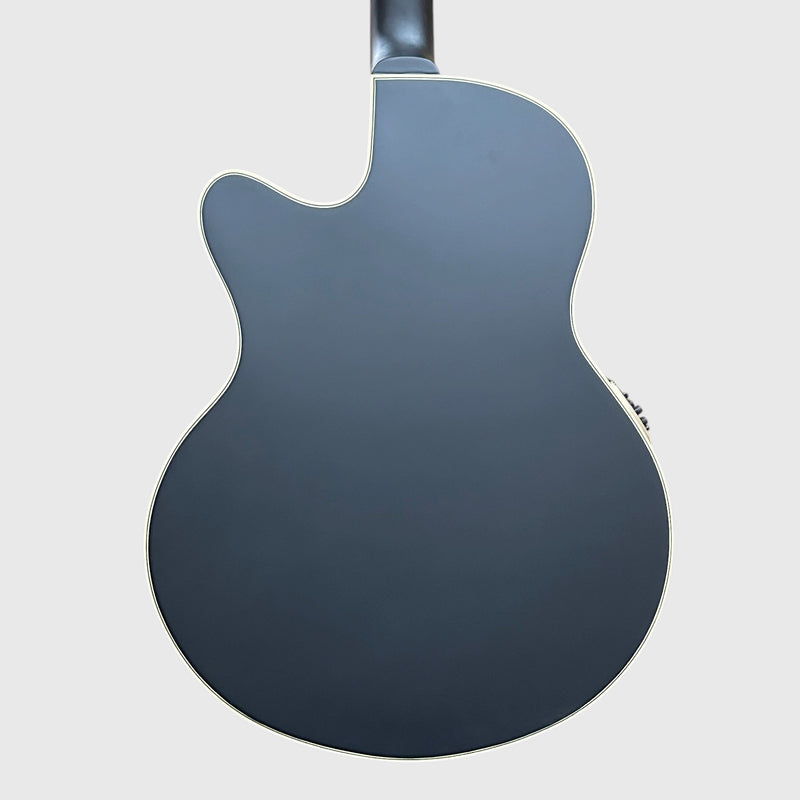 Warwick RockBass Alien Deluxe Thinline Hybrid 4 String Acoustic Electric Bass Guitar - Black