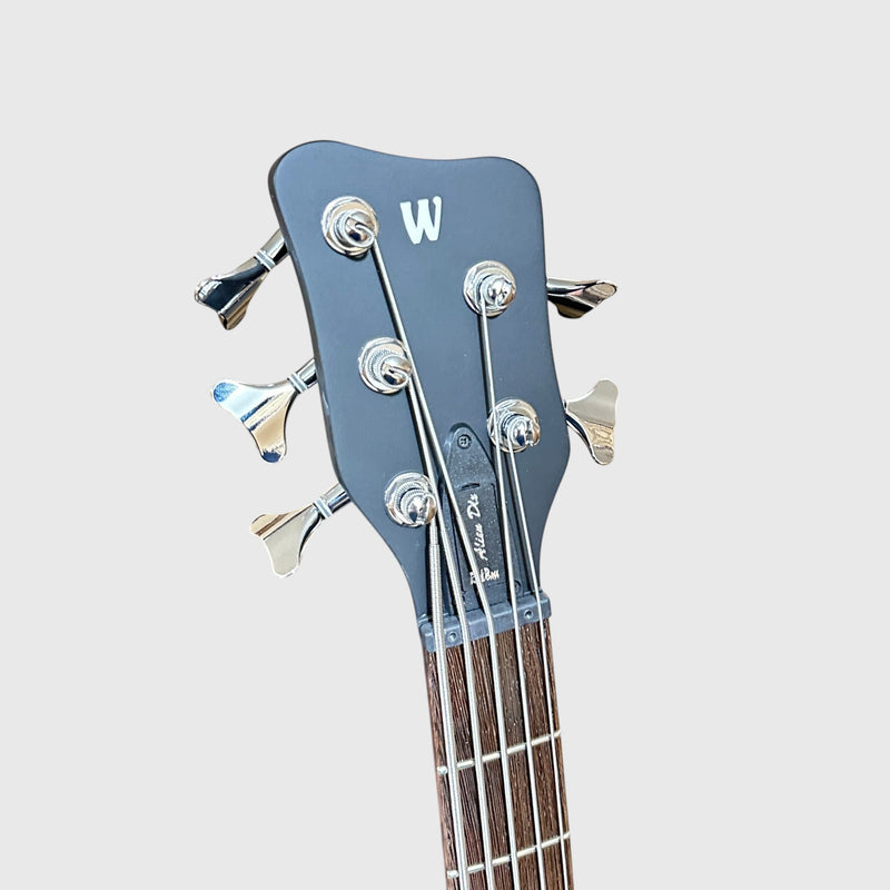 Warwick RockBass Alien Deluxe Thinline Hybrid 5 String Acoustic Electric Bass Guitar - Black