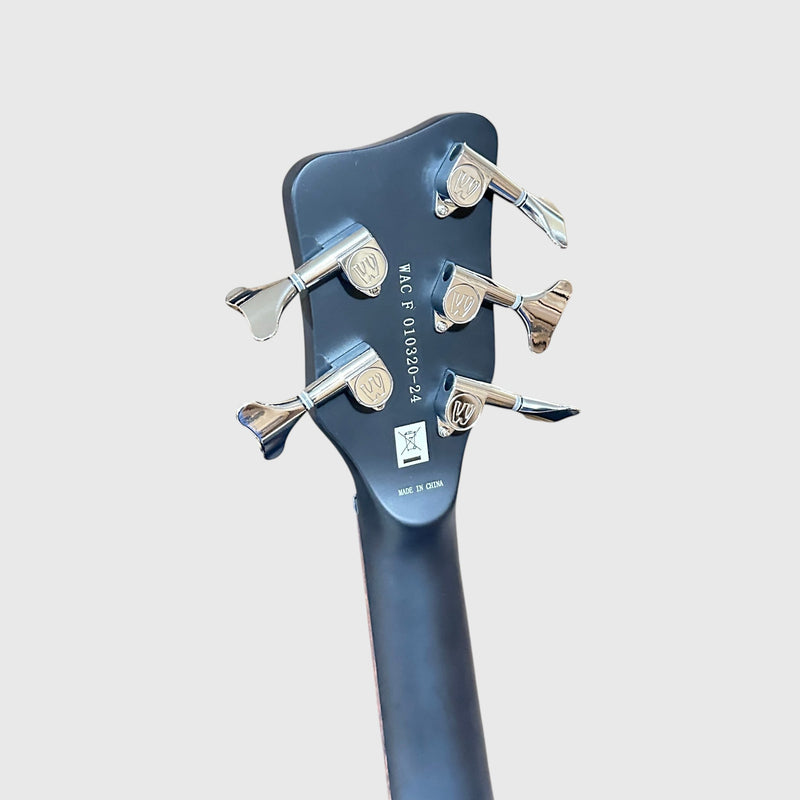 Warwick RockBass Alien Deluxe Thinline Hybrid 5 String Acoustic Electric Bass Guitar - Black