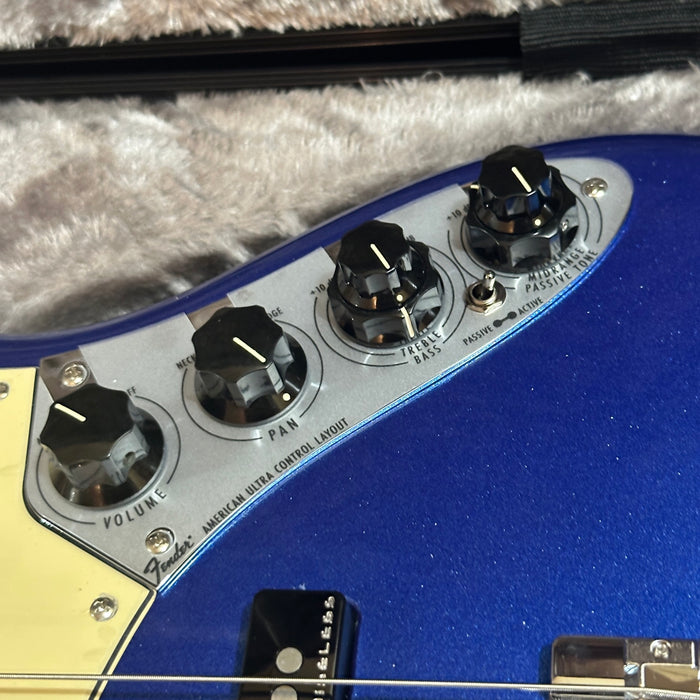 Fender American Ultra Jazz Bass 4 String Electric Bass Guitar 2024 - Cobra Blue