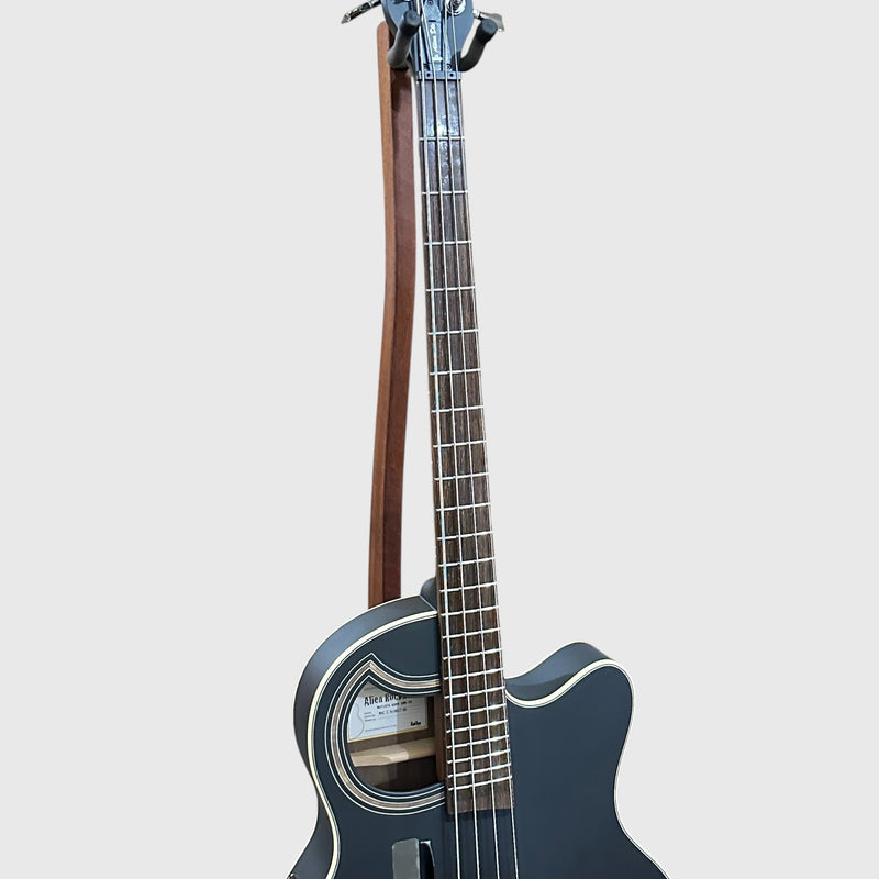 Warwick RockBass Alien Deluxe Thinline Hybrid 4 String Acoustic Electric Bass Guitar - Black