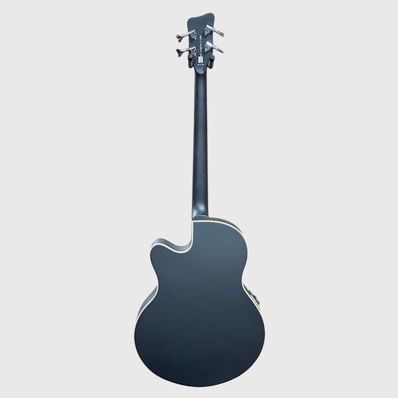 Warwick RockBass Alien Deluxe Thinline Hybrid 4 String Acoustic Electric Bass Guitar - Black