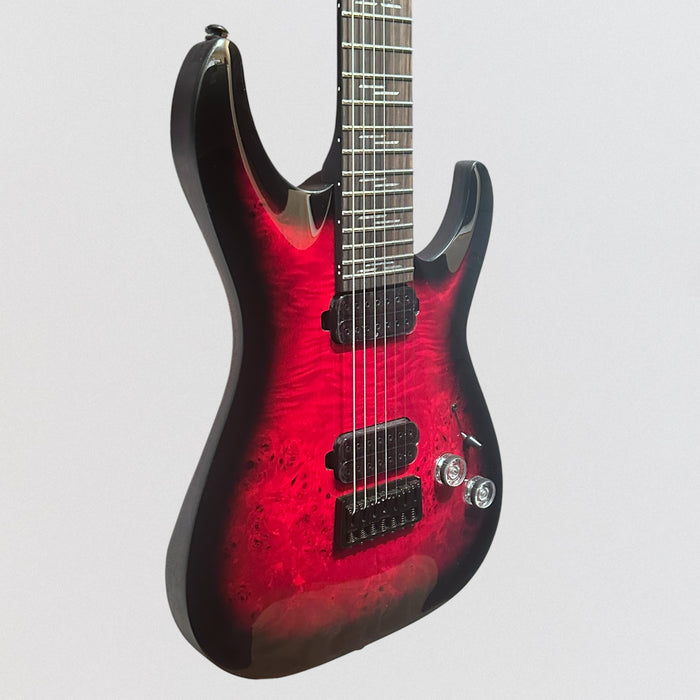 Schecter Omen Elite 7-String Electric Guitar - Black Cherry Burst