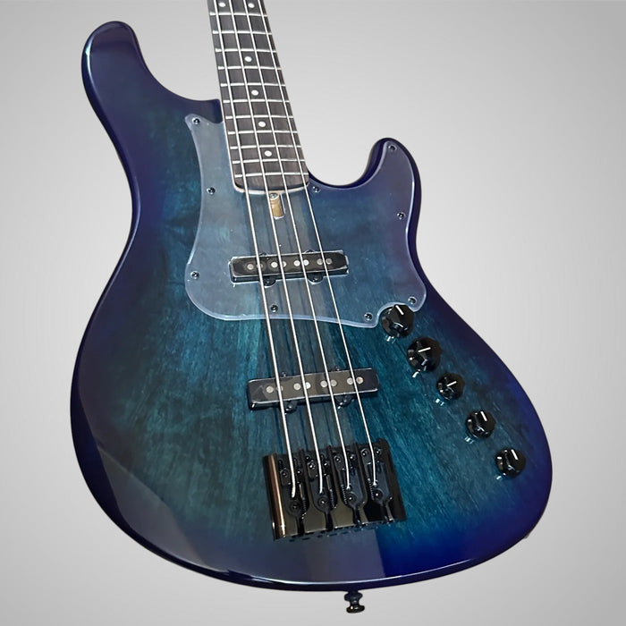 Cort GB Fusion 4 String Electric Bass Guitar - Blue Burst