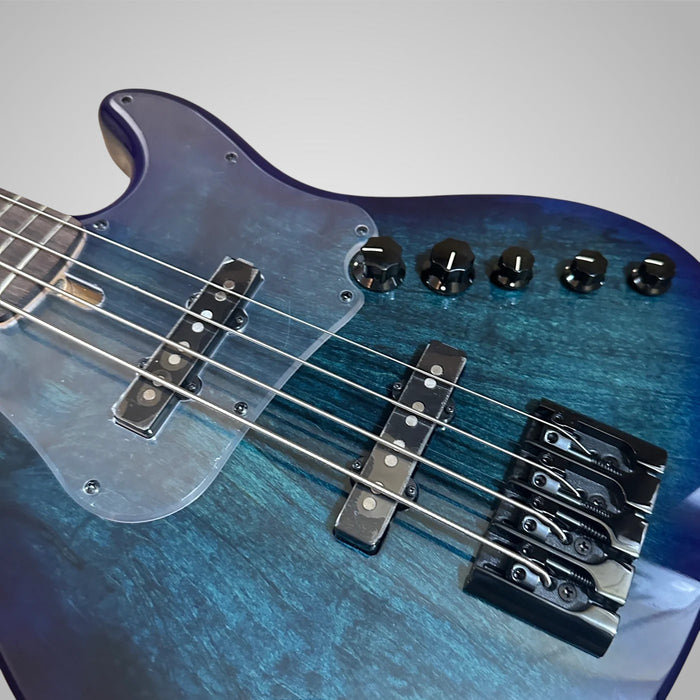 Cort GB Fusion 4 String Electric Bass Guitar - Blue Burst