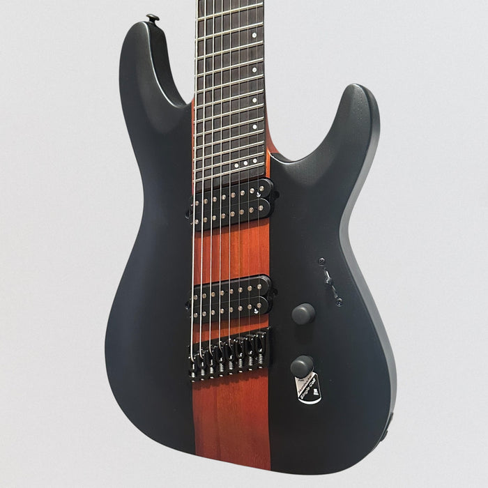 Schecter C-8 Multiscale Rob Scallon 8 String Electric Guitar - Satin Dark Roast