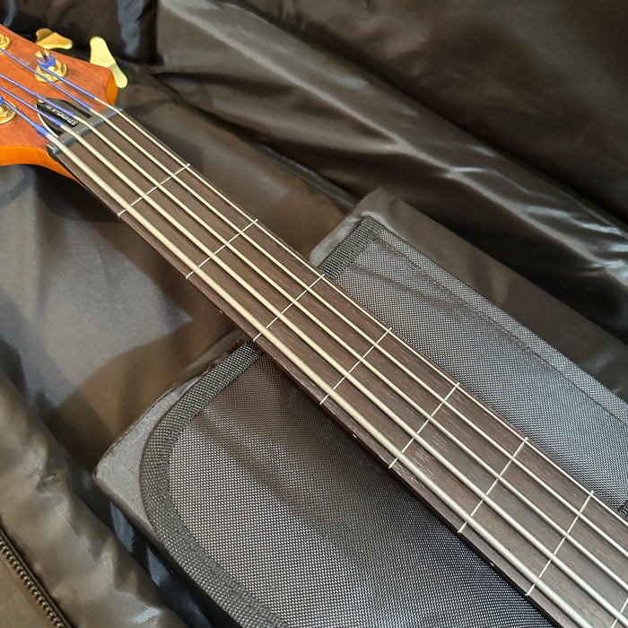 Schecter Stiletto Studio-5 FL Fretless 5 String Electric Bass Guitar - Honey Satin