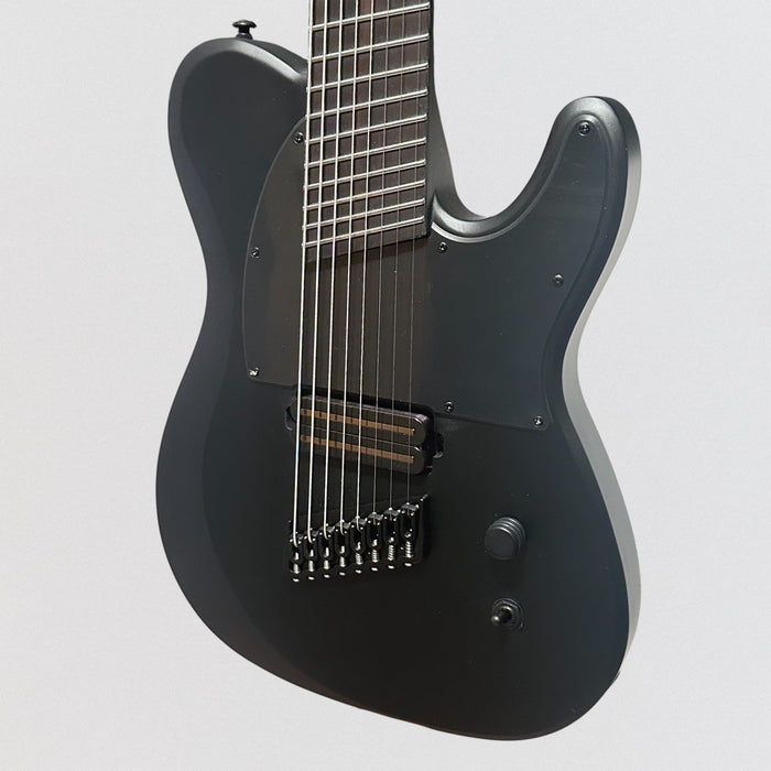 Schecter PT-8 MS Multi Scale 8 String Black Ops Electric Guitar - Satin Black Open Pore